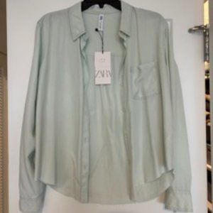 Zara light blue button up